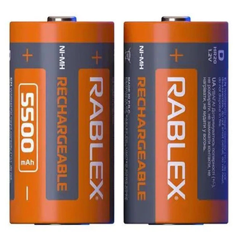 Аккумулятор Rablex HR20/D 5500mAh 2шт.