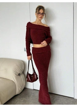 Спідниця SHEIN S Бордовий sz25081775343398291