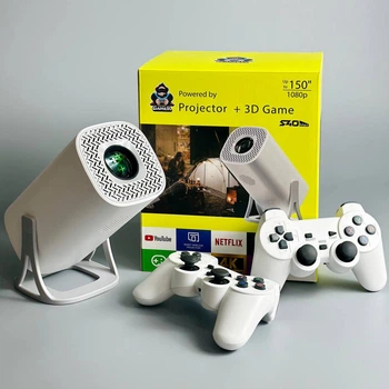 Проектор + Game S40 Ultra (Android 10, 150 Lumen, Bluetooth + WiFi) (1Gb+8Gb) Белый 54837