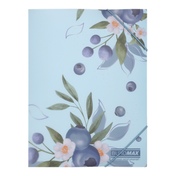 Папка на гумці А5 BM.3907-17 ARABESKI BLUEBERRY морська хвиля, матовий напівпрозорий пластик (12)
