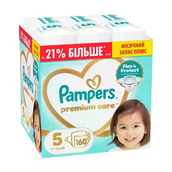 Подгузники Pampers Premium Care размер 5 (11-16 кг) 160 шт
