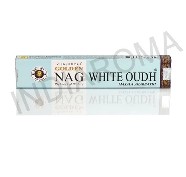 Аромапалочки, благовония WHITE OUDH / Белый Уд ( Vijayshree, Golden NAG ) Голден Наг, 15 грам (уп. - 15 палочек)
