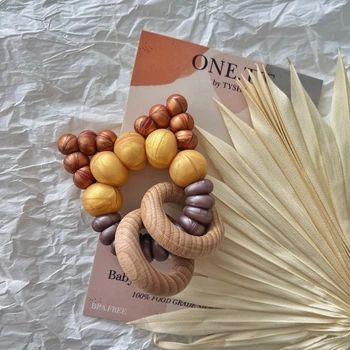 Брязкальце-гризунець прорізувач One Teeth Two Organic Fox GOLD золотий