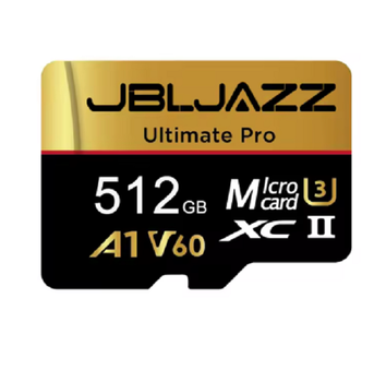 Micro sd карта памяти флешка флеш-карта 512 ГБ JBLjAZZ Ultimate pro золотистая JBLJAZZ (512-gb)