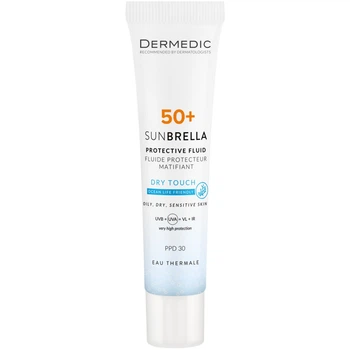 Средство от загара Dermedic Sunbrella SPF 50+ PPD 30 Матировочный солнцезащитный флюид 40 мл (5901643178109)