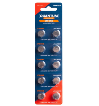 Лужна батарейка Quantum Strong таблетка LR44 AG13 10шт/уп blister