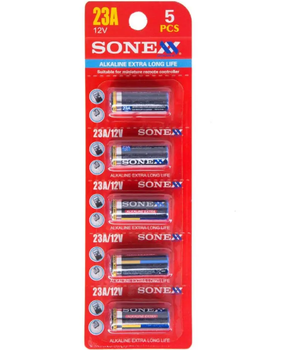 Батарейка Sonex Alkaline 23А 12V блістер 5/50