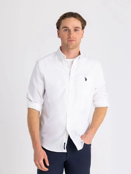Рубашка хлопковая мужская U.S. Polo Assn 11C251-VT00A(Optic White) M Белая (786660586909)