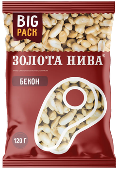 Арахис жареный соленый 120 грам со вкусом бекона свежый Золота Нива