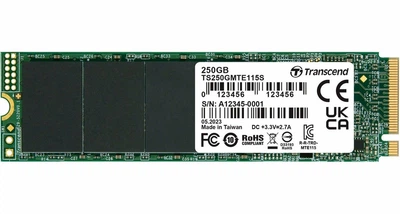 Накопичувач Transcend 250GB M.2 2280 PCIe 3.0 x4 NVMe (TS250GMTE115S)