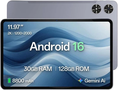 Планшет 12" 2K SVITOO P108 6+18/128Gb 8 ядер Android 15 8800 mAh Черно-серый (101936852)