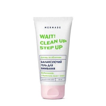 Балансуючий гель для вмивання обличчя Mermade Wait! Clean Up Step Up Balancing & Hydrating Cleanser 50 мл