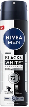 Antyperspirant w sprayu Nivea Black and White Invisible Original dla mężczyzn 150 ml (5900017108193)