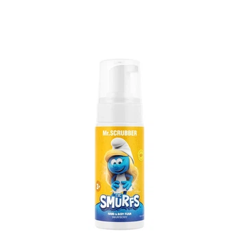 Пена для рук и тела Mr.SCRUBBER The Smurfs Hand & Body Foam Smurfberry для мягкой очистки кожи с ягодным ароматом 150 мл