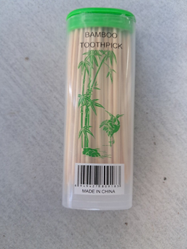 Зубочистки бамбуковые Bamboo Toothpick в пластиковом контейнере