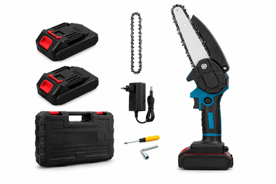 Акумуляторна ланцюгова пила Electric Saw з двома акумуляторами 21V/2Ah, шина 15 см