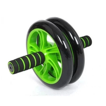 Колесо для пресса фитнес Double Wheel ABS Health Abdomen Round Двойное (2461) Черный/Зеленый