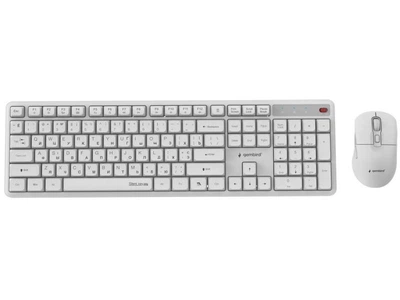 Комплект (клавіатура + миша) Gembird KBS-WMS-01-W-CYRL White