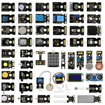 Комплект датчиков Sensor Starter Kit 48 в 1 для Arduino DIY проектов в органайзере от Keyestudio - 694295