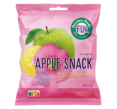 Чипсы яблочные Garden Gadz Bubblegum со вкусом баббл гамм 40 г