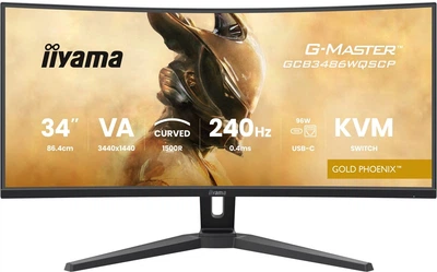 Монітор 34" iiyama G-Master GCB3486WQSCP-B1 Gold Phoenix VA 240Hz 3440x1440 Curved Black