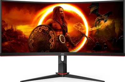 Монітор 34" AOC CU34G2XP (CU34G2XP/BK) VA 180Hz 3440x1440 Curved Black