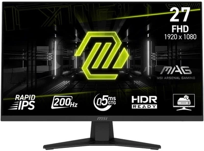 Монитор 27" MSI MAG 274F (MAG 274F) Rapid IPS 200Hz 1920x1080 Black