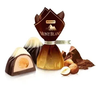 Конфеты "Monblanc" с цельным лесовым орехом, 100г.