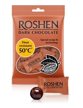 Шоколад термостойкий Dark Chocolate ROSHEN тёмный в шариках, постный, 80 г