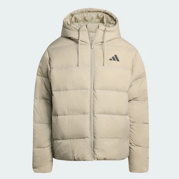 Чоловічий пуховик Essentials Climawarm 3-Stripes Puffer Hooded adidas JM4166 (L) зелений (4068811790516)