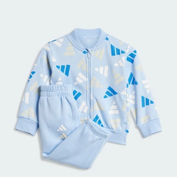 Детский спортивный костюм Seasonal Essentials Logo Celebration Fleece Kids adidas JI6204 (62) синий (4067901424423)