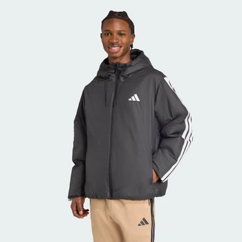 Чоловіча куртка Essentials CLIMAWARM 3-Stripes Insulated Hooded adidas JM4042 (XS) чорний (4068811694746)