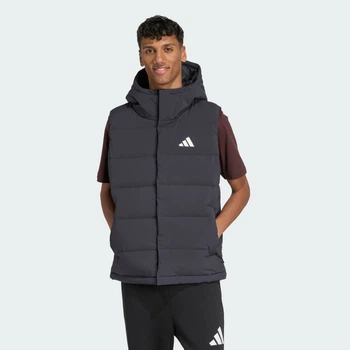 Чоловічий пуховий жилет Helionic CLIMAWARM Hooded adidas JN2118 (XS) чорний (4068811579203)