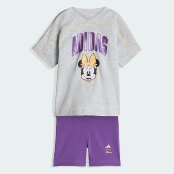 Детский комплект: футболка и шорты ADIDAS DISNEY MINNIE MOUSE adidas JZ3549 (74) серый (4068821464513)