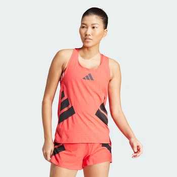 Жіноча майка Adizero Road to Records adidas JD7333 (2XL) червоний (4067901785388)