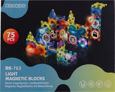 Магнитный конструктор RICOKIDS с подсветкой RK-763 75 элементов (5903890617035)