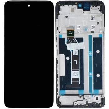 Дисплей Motorola Moto G17 XT2623 (5D68C32093) с тачскрином и рамкой оригинал Service Pack Black