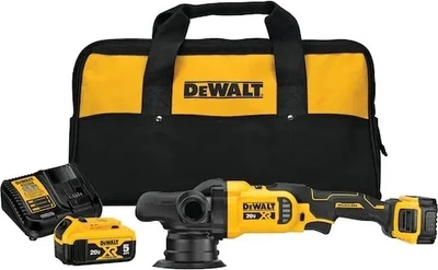 Акумуляторна ротаційна полірувальна машина DeWalt 18V XR 125 мм з 2 акумуляторами 5 Аг (DCM848P2-QW)