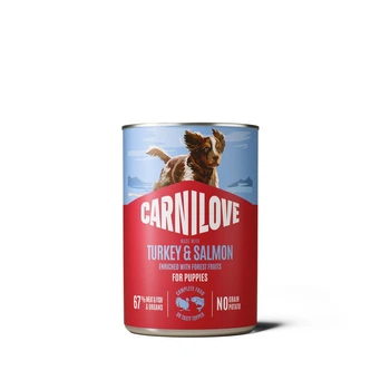 Консервований корм Carnilove Salmon & Turkey Паштет для цуценят з лососем та індичкою 400 г (1111223558)