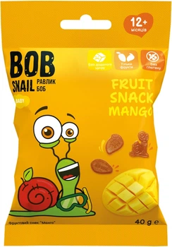 Натуральные снеки для детей Bob Snail Манго 40 г (4820219347514)