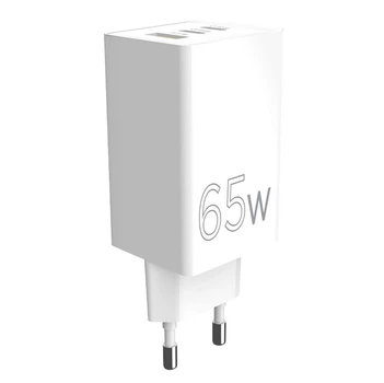 Зарядний пристрій Sigma Mobile PS6501 X-Power 65W GaN, PD, QC, 2xUSB-C, 1xUSB-A, White
