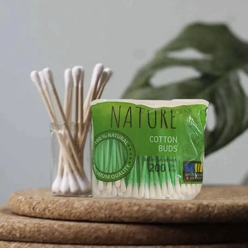 Ватные палочки "NATURE", 200 шт