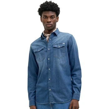 Сорочка з довгим рукавом JJESHERIDAN SHIRT L/S NOOS Jack & Jones 12138115-Medium Blue Denim L Синій (5713734696672)