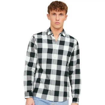 Сорочка з довгим рукавом JJEGINGHAM TWILL SHIRT L/S NOOS Jack & Jones 12181602-Whisper White L Білий (5714921625802)
