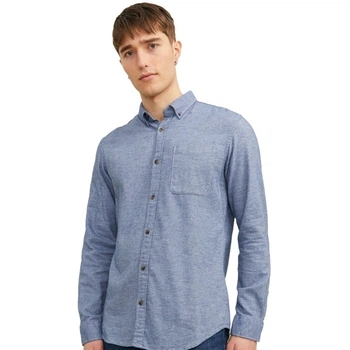 Сорочка з довгим рукавом JJECLASSIC MELANGE SHIRT LS NOOS Jack & Jones 12235974-Faded Denim XL Сірий (5715423556779)