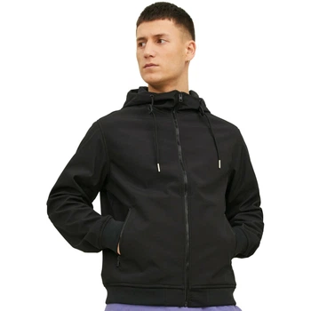 Вітровка JJEBASIC SOFTSHELL HOOD NOOS Jack & Jones 12236300-Black M Чорний (5715424222727)