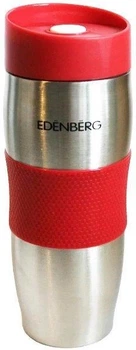Термокухоль Edenberg EB 621 380 мл термочашка з нержавіючої сталі герметична кружка з подвійними стінками кришкою напувалкою збереження тепла і холоду до 6 годин для авто офісу подорожей та прогулянок червоний