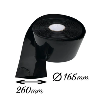 Термоусадка 260 мм, black, изоляция для сборки аккумуляторов, 1 м