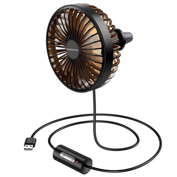 Вентилятор автомобільний Borofone DBF11 3 Speed (USB-A) Black
