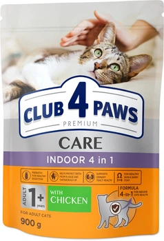 Корм Сухий Club 4 Paws Premium Indoor 4 в 1 для дорослих кішок 